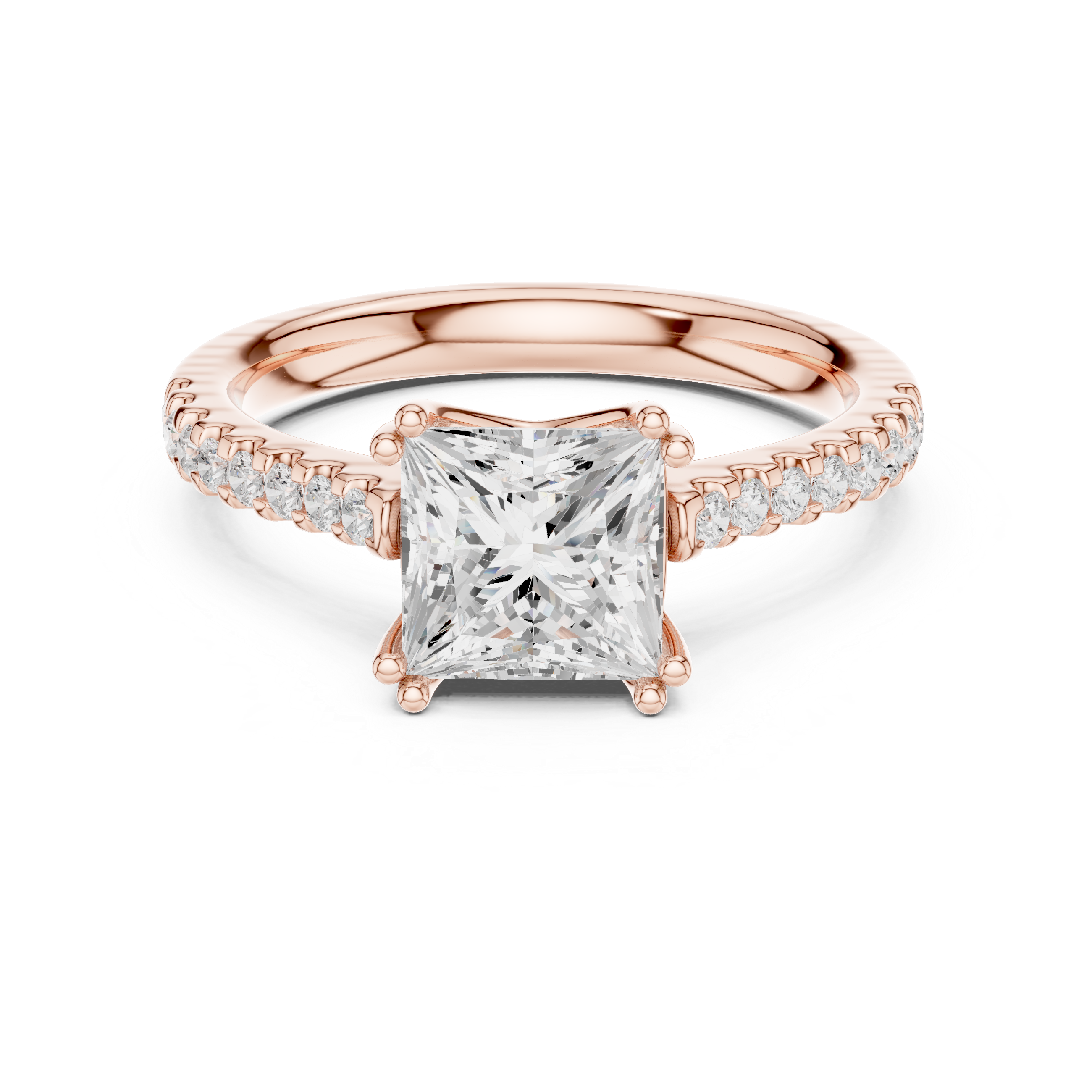 Freya Antique Milgrain Border Lab Grown Diamond Ring