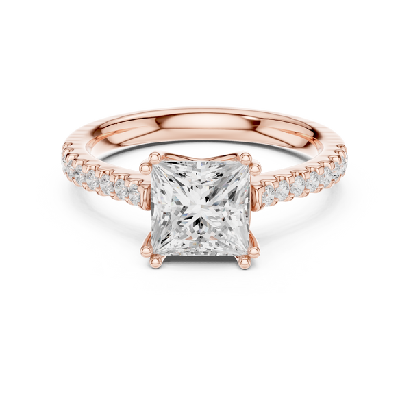 Freya Antique Milgrain Border Lab Grown Diamond Ring