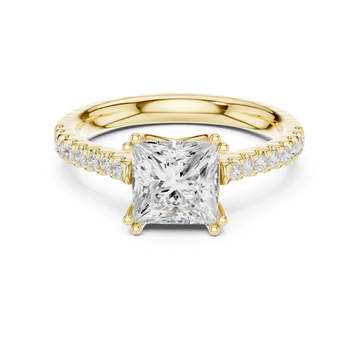 Freya Antique Milgrain Border Lab Grown Diamond Ring