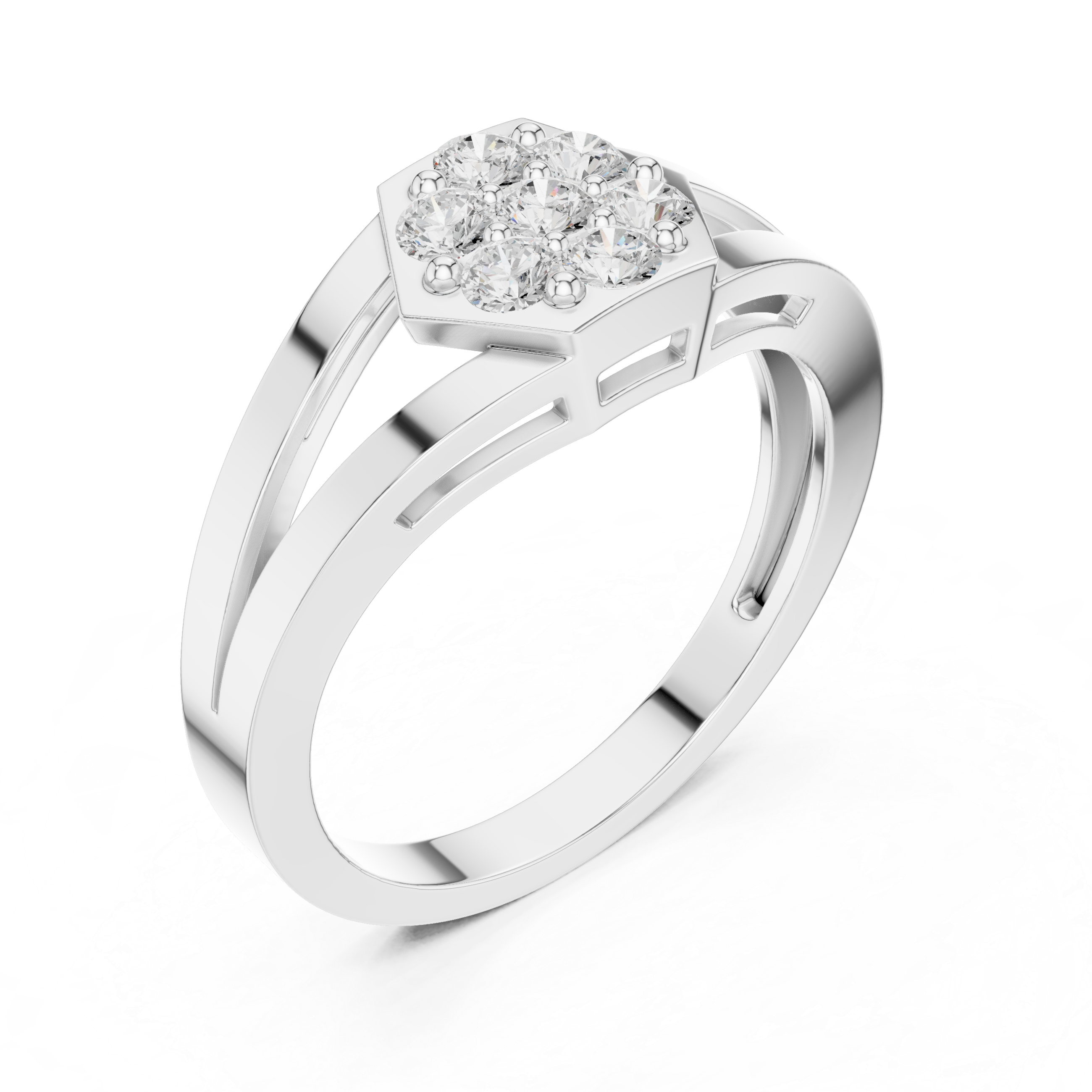 Kismet Interwoven Eternity Band Lab Grown Diamond Ring
