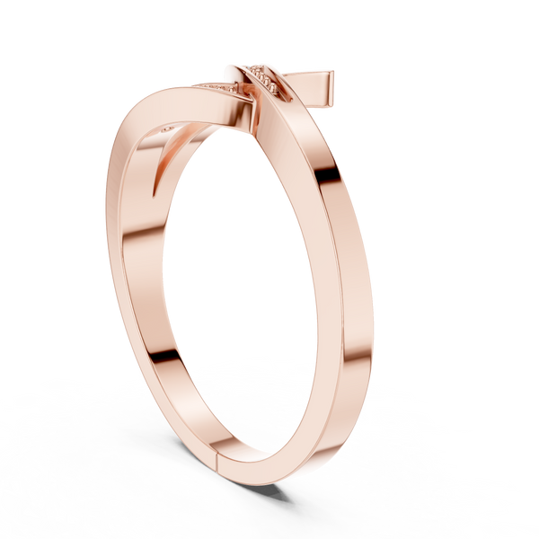 Mae Emerald Cut Twisted Band Lab Grown Diamond Ring