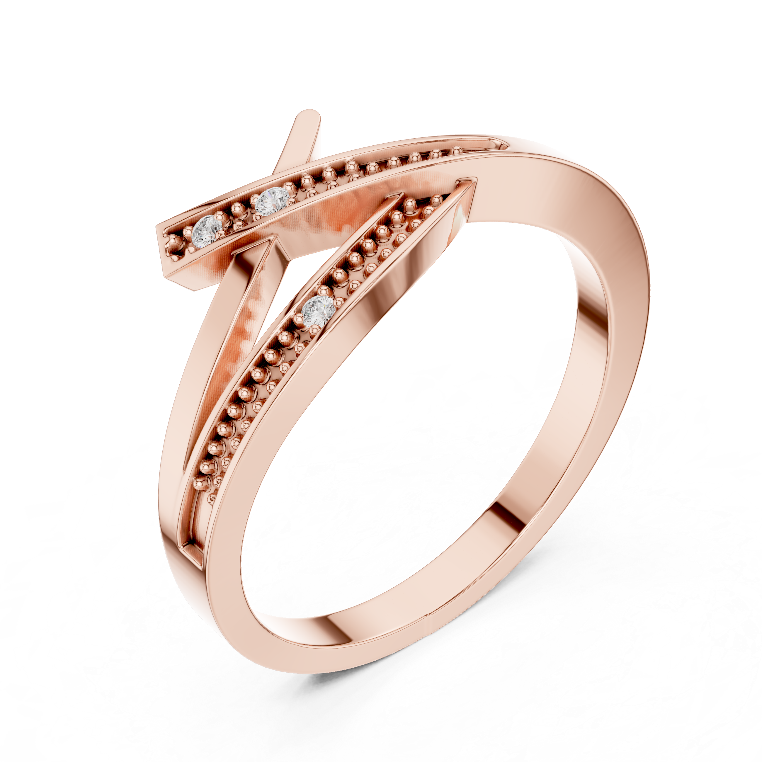Mae Emerald Cut Twisted Band Lab Grown Diamond Ring