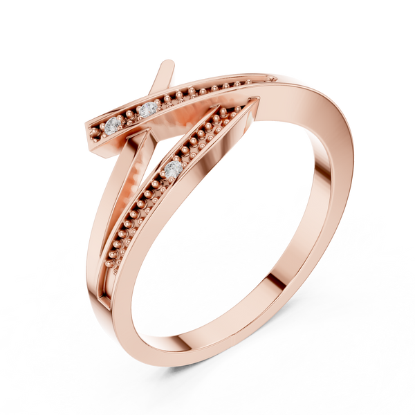 Mae Emerald Cut Twisted Band Lab Grown Diamond Ring