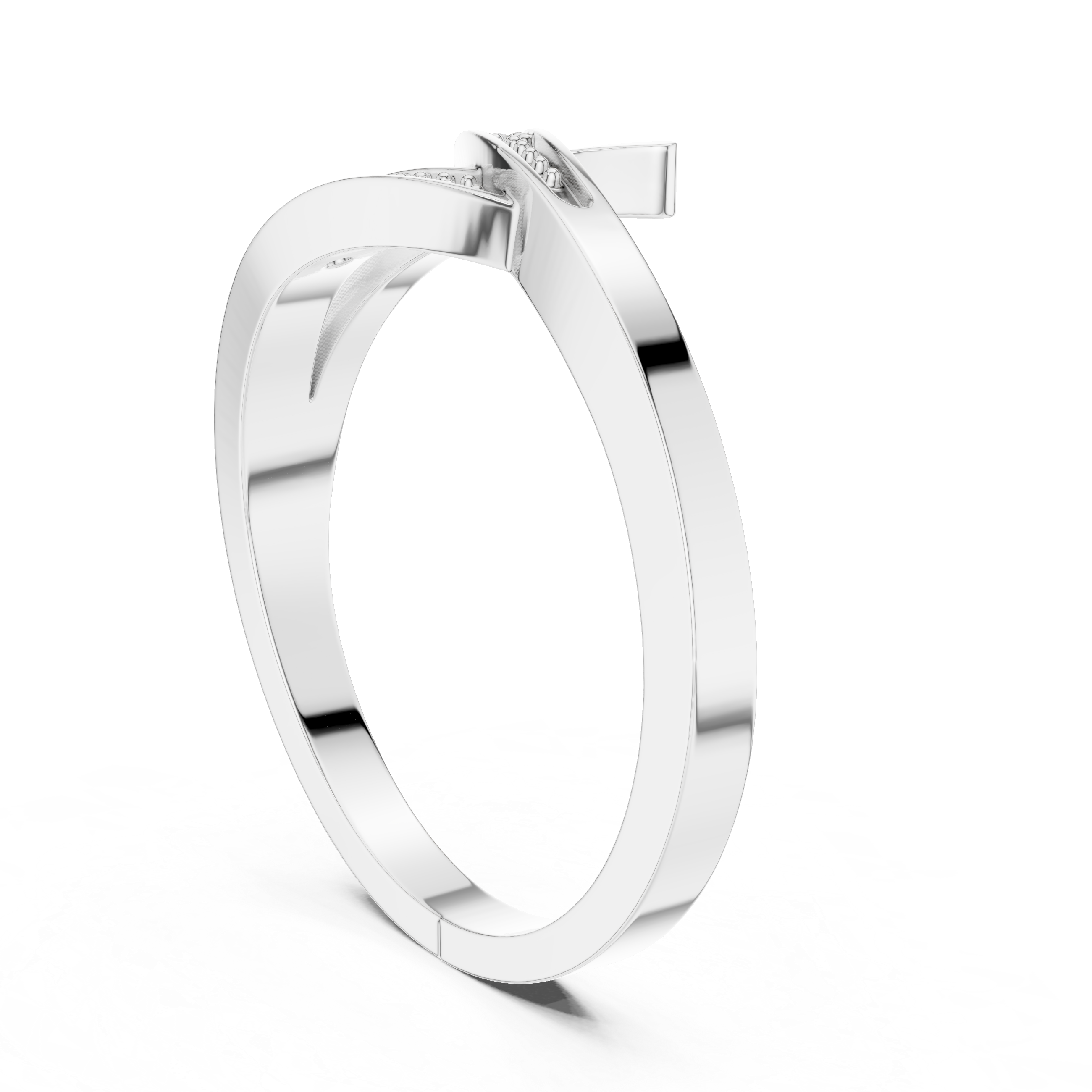 Mae Emerald Cut Twisted Band Lab Grown Diamond Ring