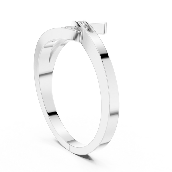 Mae Emerald Cut Twisted Band Lab Grown Diamond Ring