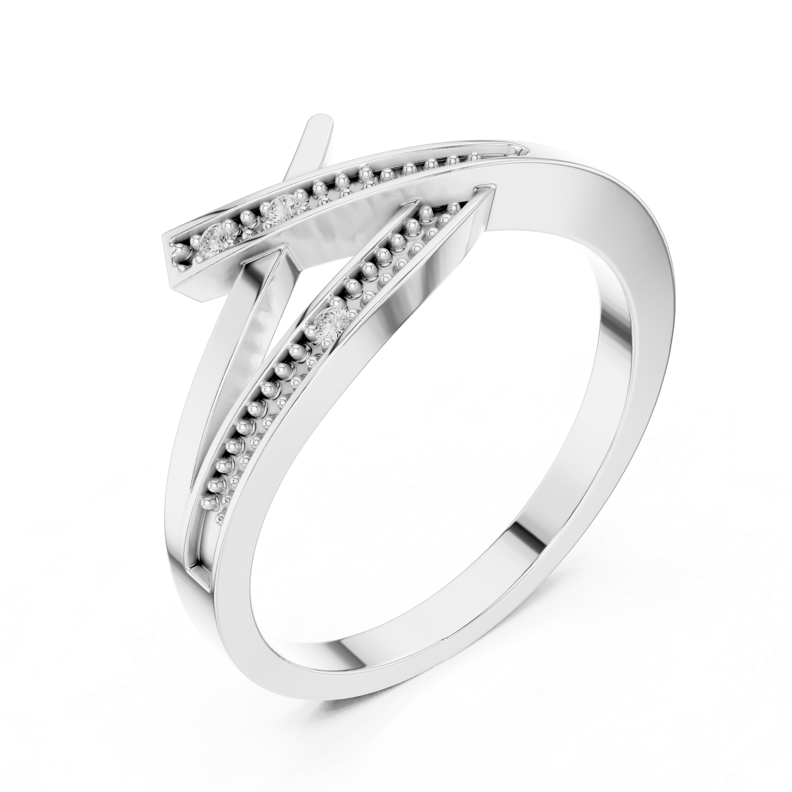 Mae Emerald Cut Twisted Band Lab Grown Diamond Ring