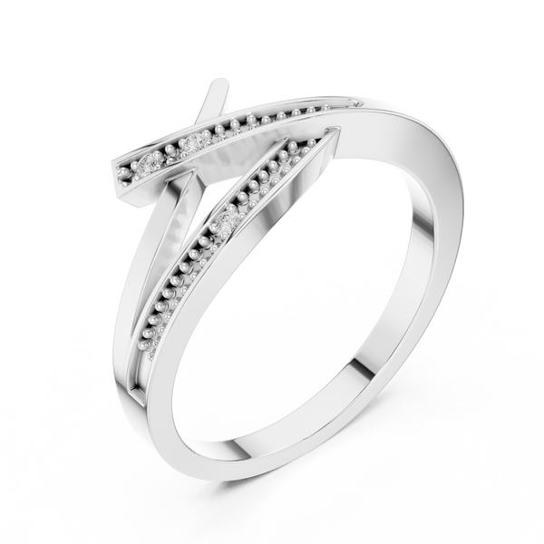 Mae Emerald Cut Twisted Band Lab Grown Diamond Ring