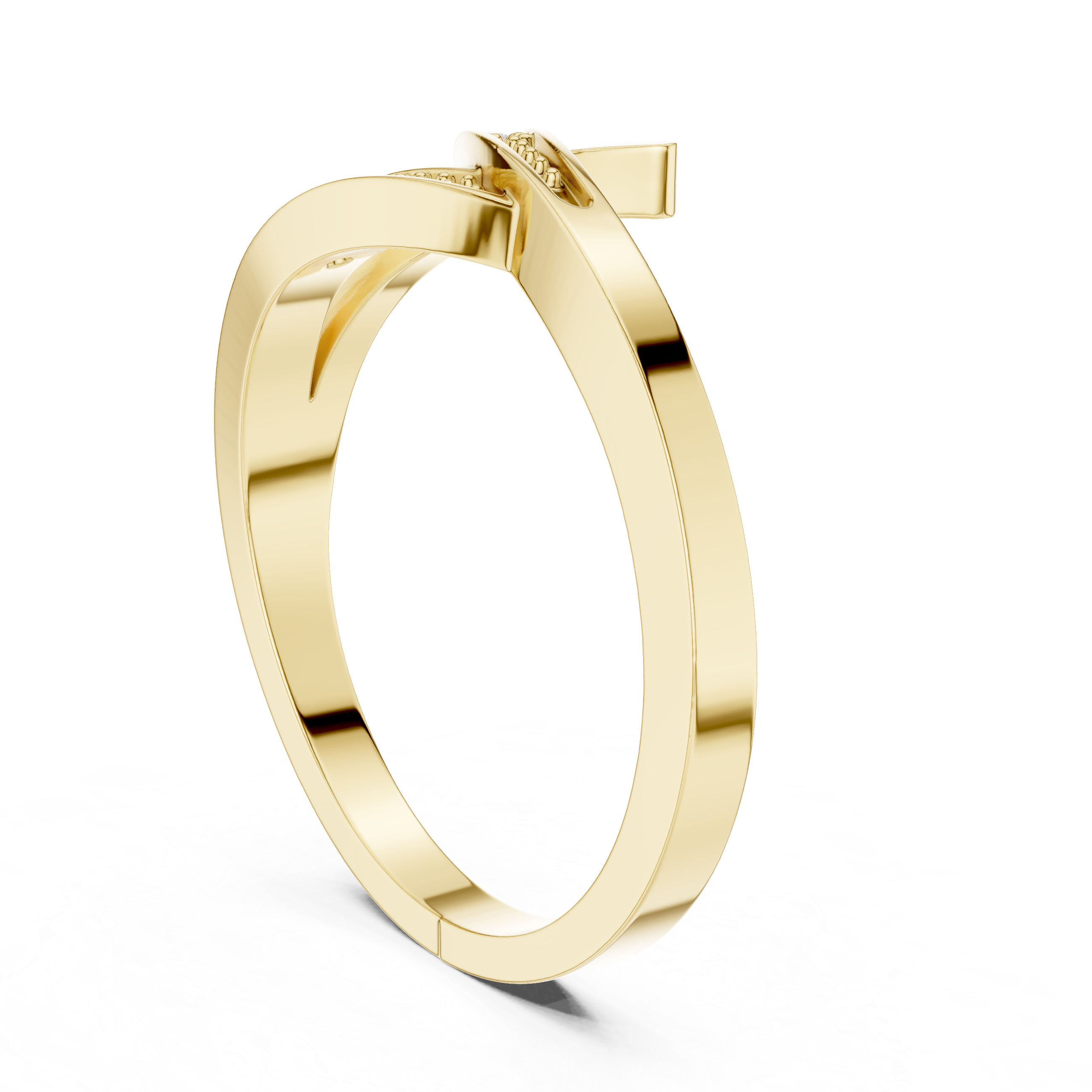 Mae Emerald Cut Twisted Band Lab Grown Diamond Ring