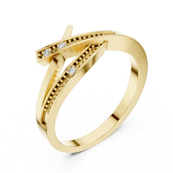 Mae Emerald Cut Twisted Band Lab Grown Diamond Ring