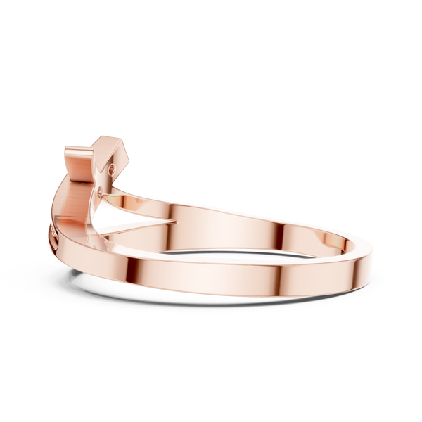 Mae Emerald Cut Twisted Band Lab Grown Diamond Ring