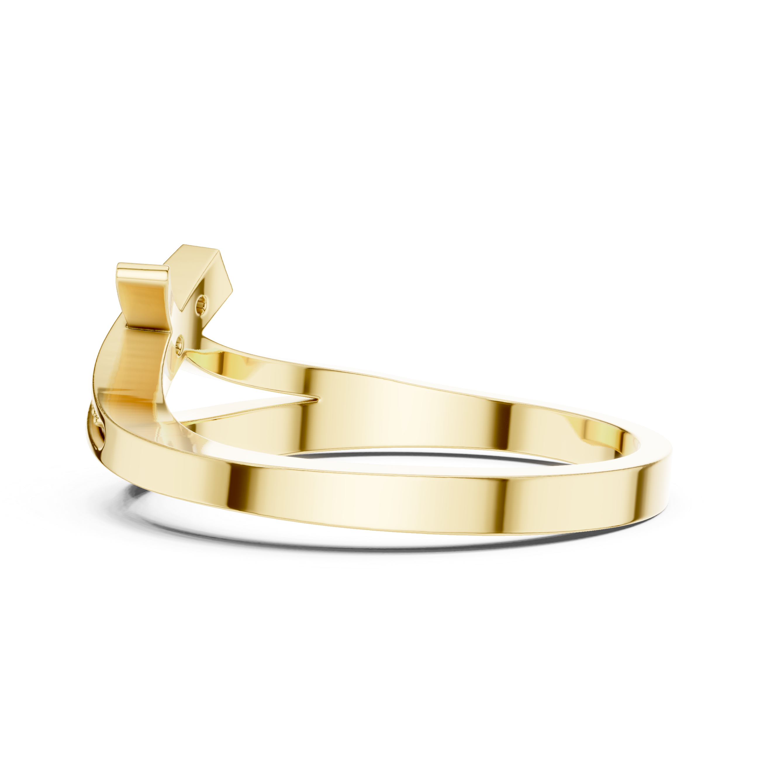 Mae Emerald Cut Twisted Band Lab Grown Diamond Ring