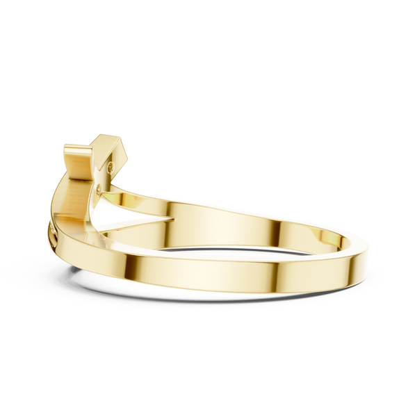 Mae Emerald Cut Twisted Band Lab Grown Diamond Ring
