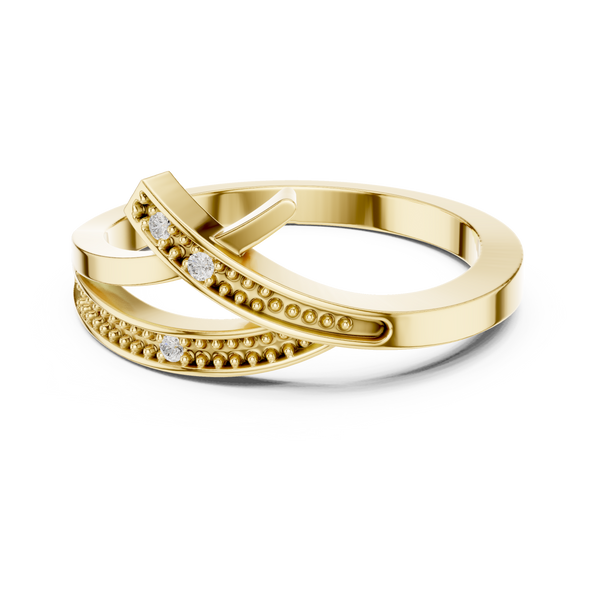 Mae Emerald Cut Twisted Band Lab Grown Diamond Ring