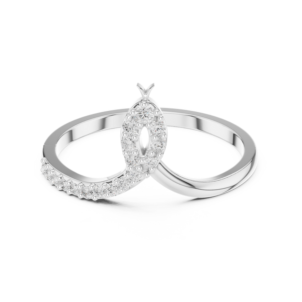 Iris Oval Cut Split Shank Lab Grown Diamond Ring