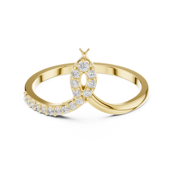 Iris Oval Cut Split Shank Lab Grown Diamond Ring