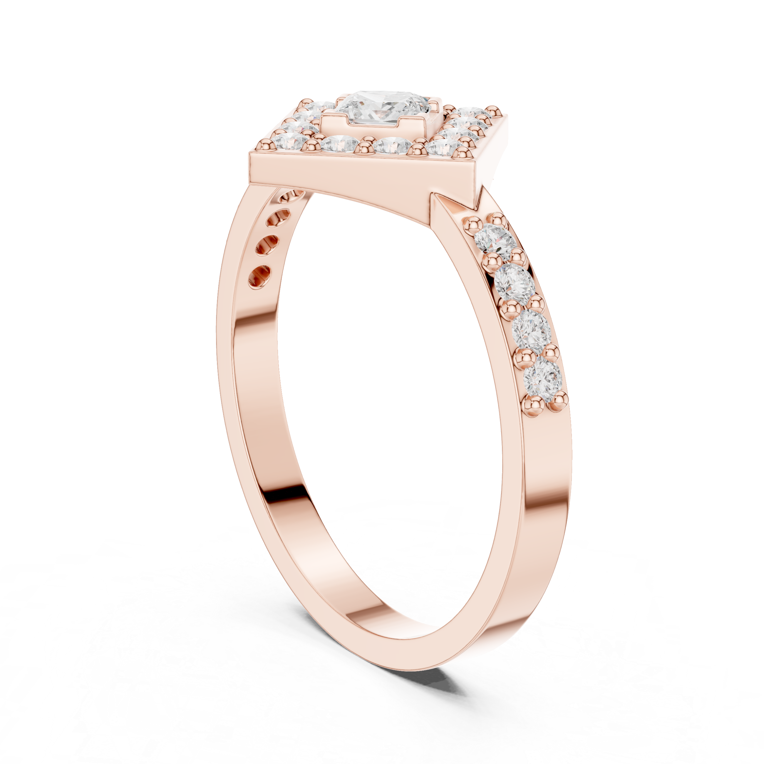 Mora Radiant Cut Bezel Set Lab Grown Diamond Ring