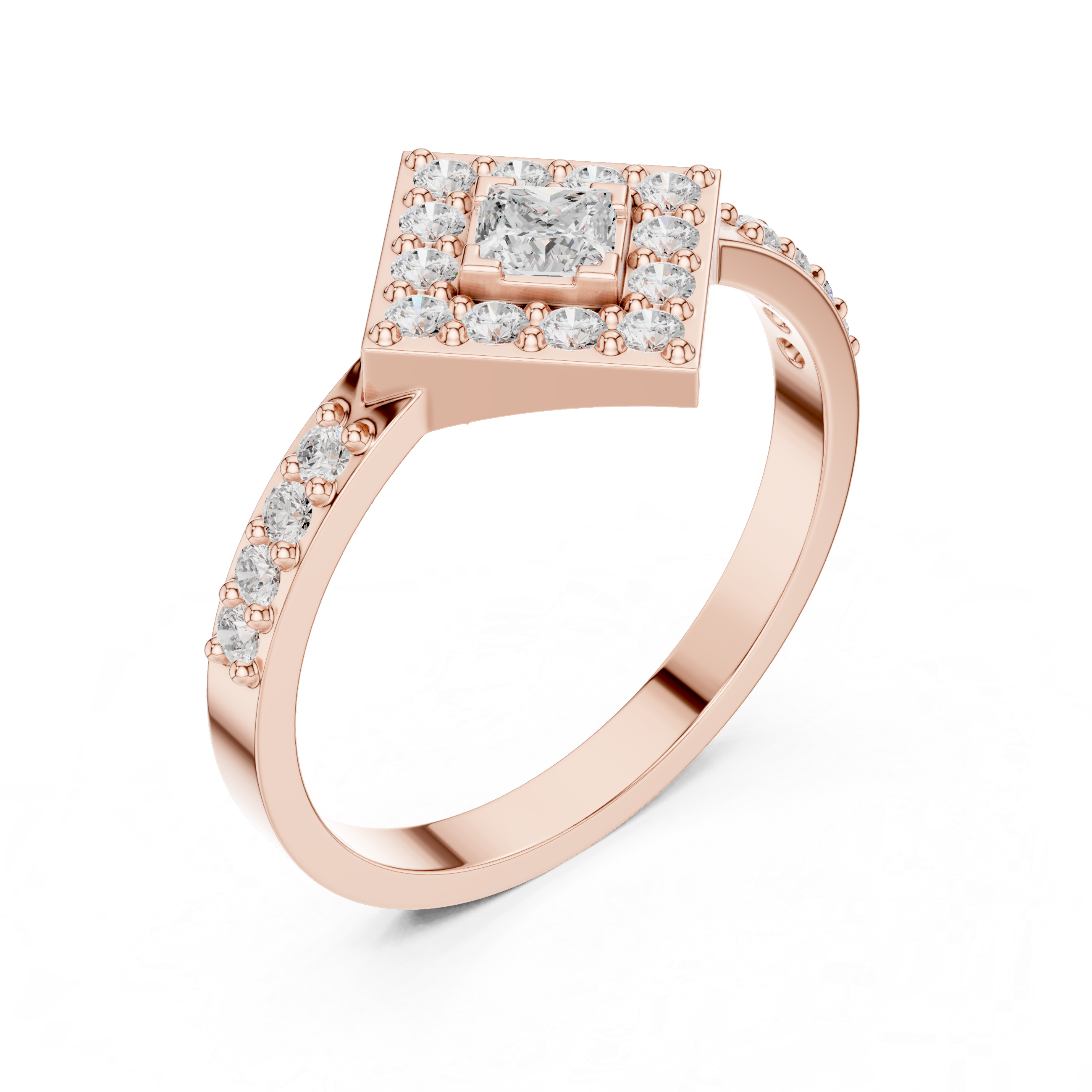 Mora Radiant Cut Bezel Set Lab Grown Diamond Ring
