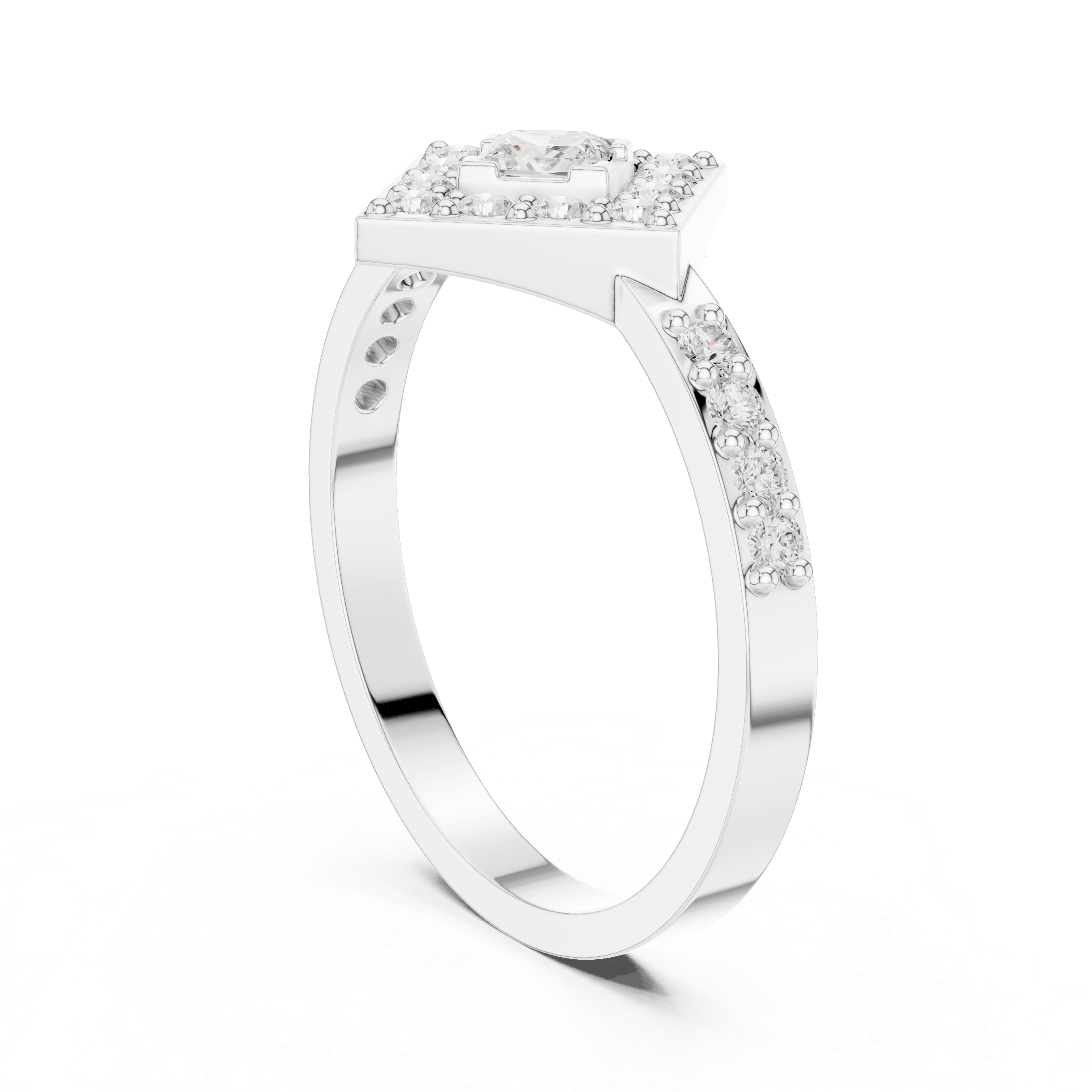 Mora Radiant Cut Bezel Set Lab Grown Diamond Ring