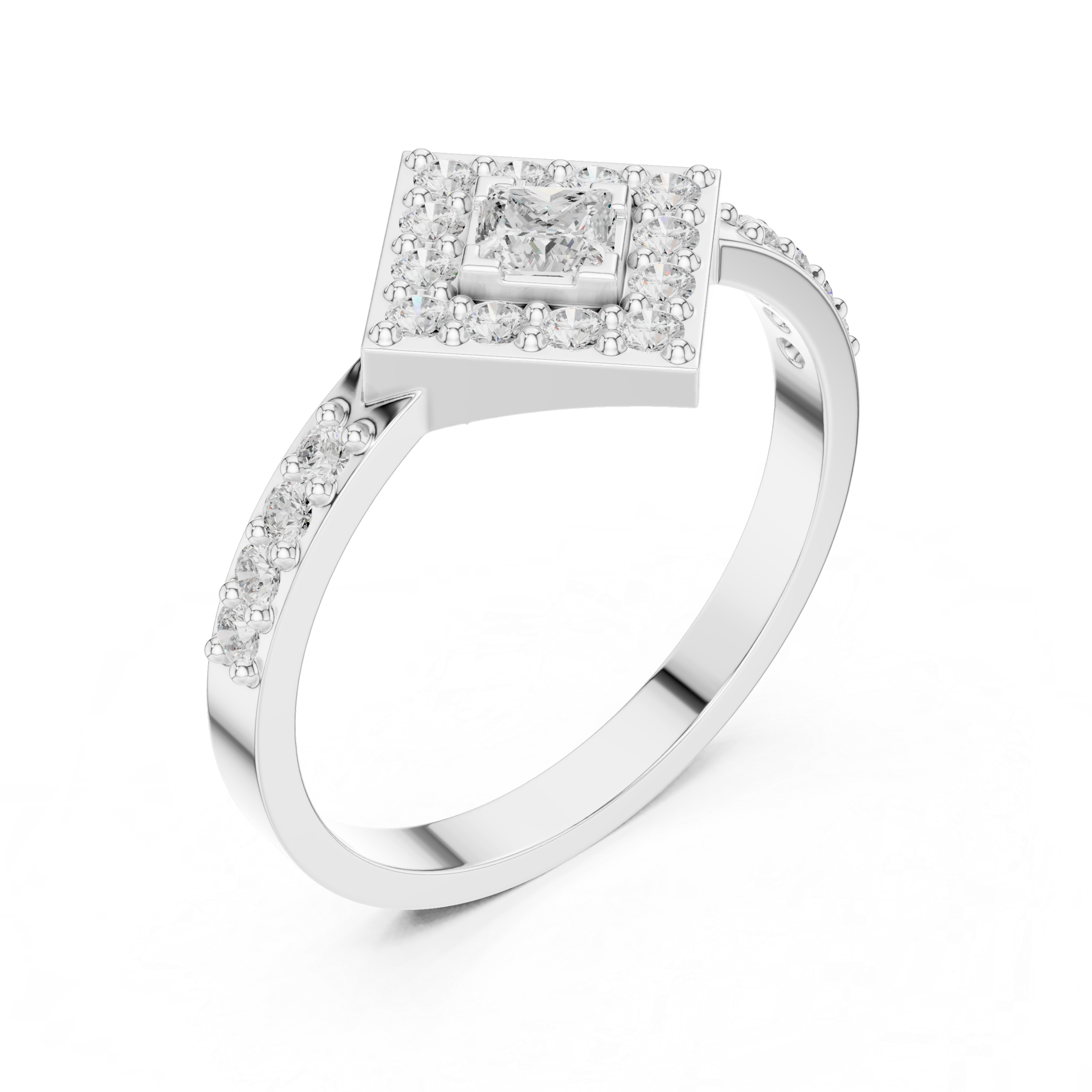 Mora Radiant Cut Bezel Set Lab Grown Diamond Ring