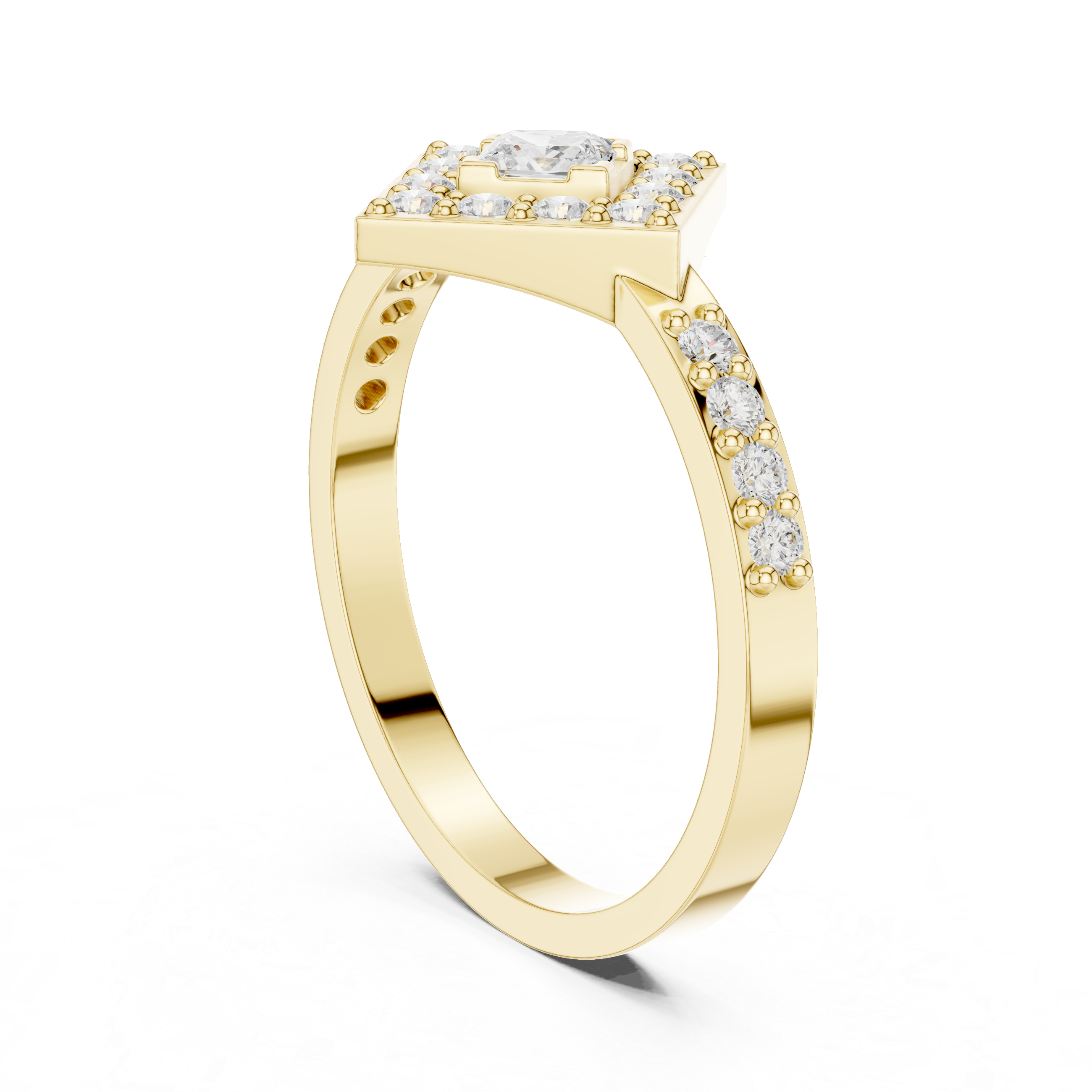 Mora Radiant Cut Bezel Set Lab Grown Diamond Ring