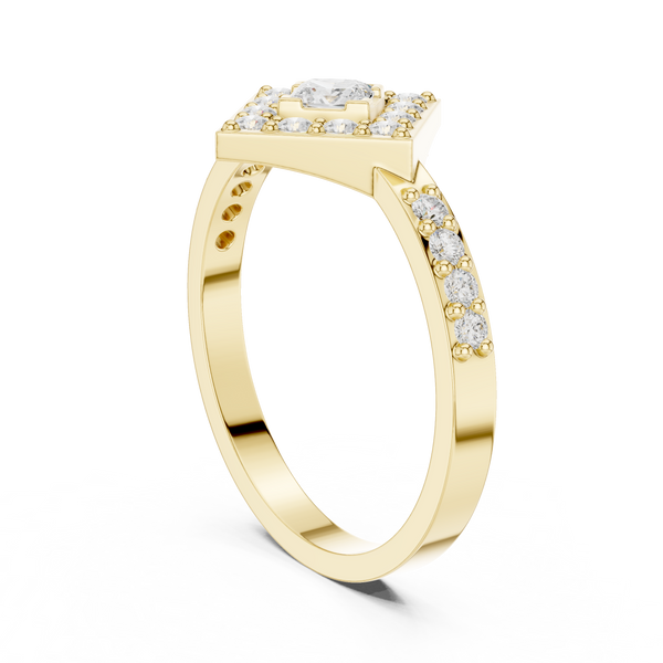 Mora Radiant Cut Bezel Set Lab Grown Diamond Ring