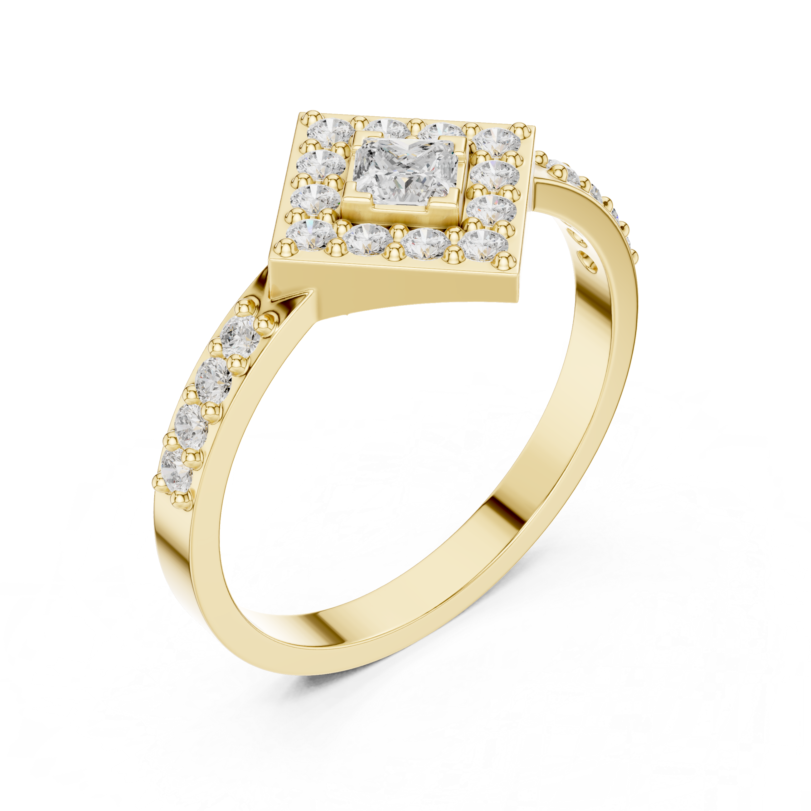 Mora Radiant Cut Bezel Set Lab Grown Diamond Ring