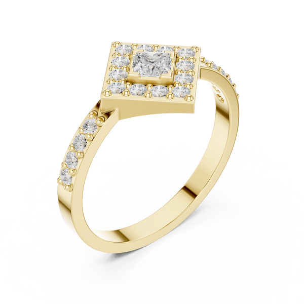 Mora Radiant Cut Bezel Set Lab Grown Diamond Ring