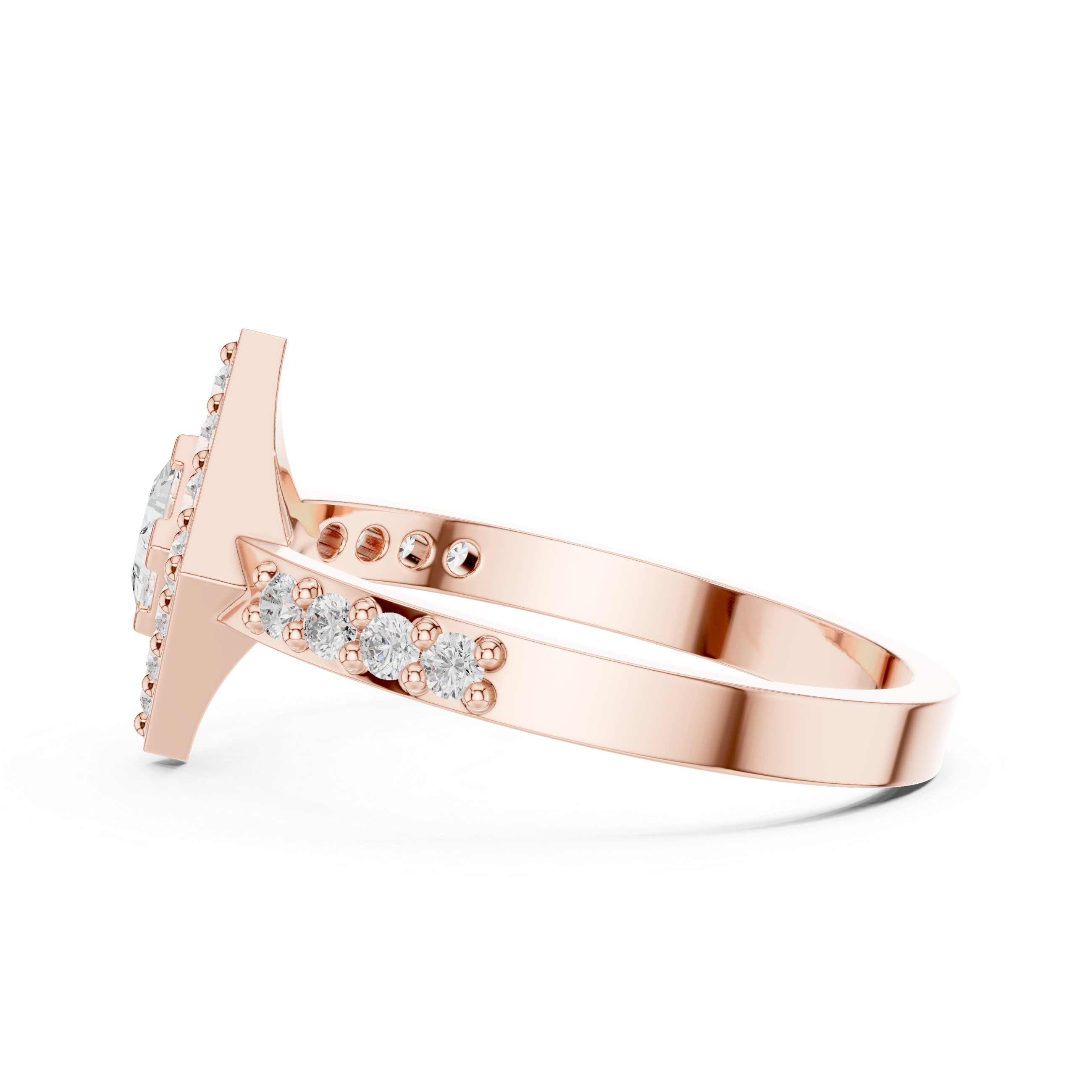 Mora Radiant Cut Bezel Set Lab Grown Diamond Ring