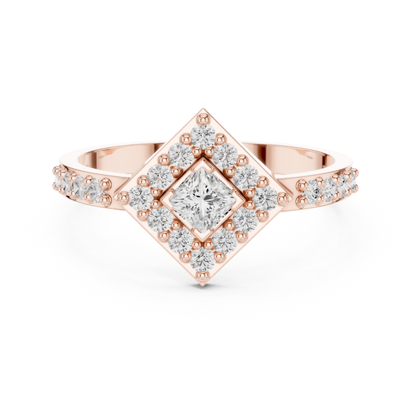 Mora Radiant Cut Bezel Set Lab Grown Diamond Ring