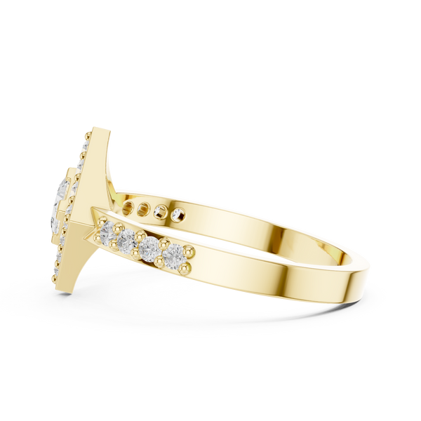 Mora Radiant Cut Bezel Set Lab Grown Diamond Ring