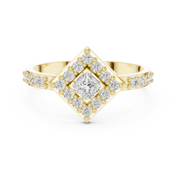 Mora Radiant Cut Bezel Set Lab Grown Diamond Ring