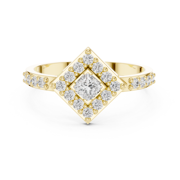 Mora Radiant Cut Bezel Set Lab Grown Diamond Ring