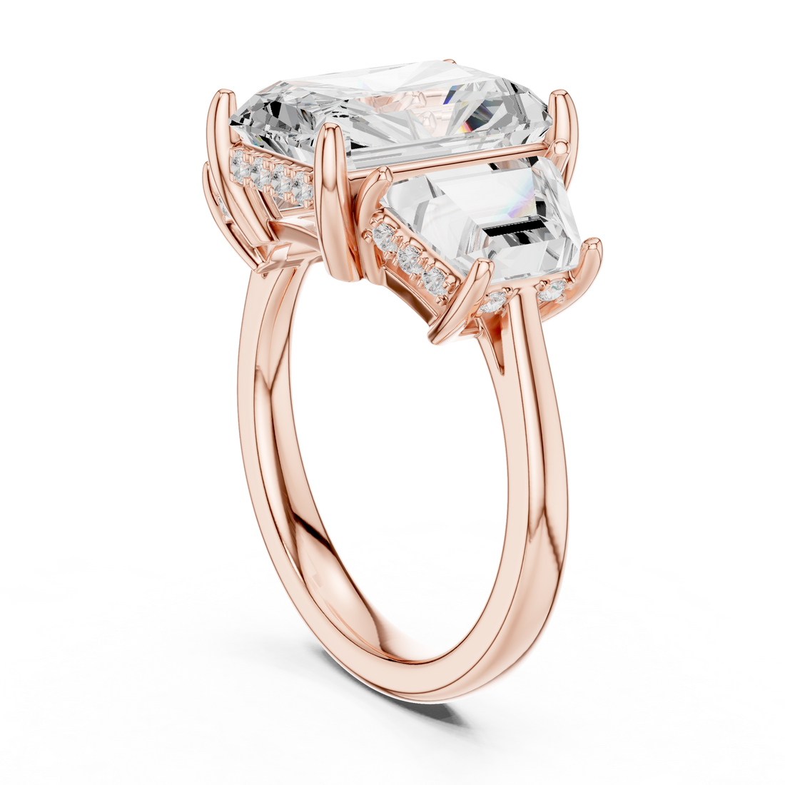 Opaline Round Cut Cluster Lab Grown Diamond Ring