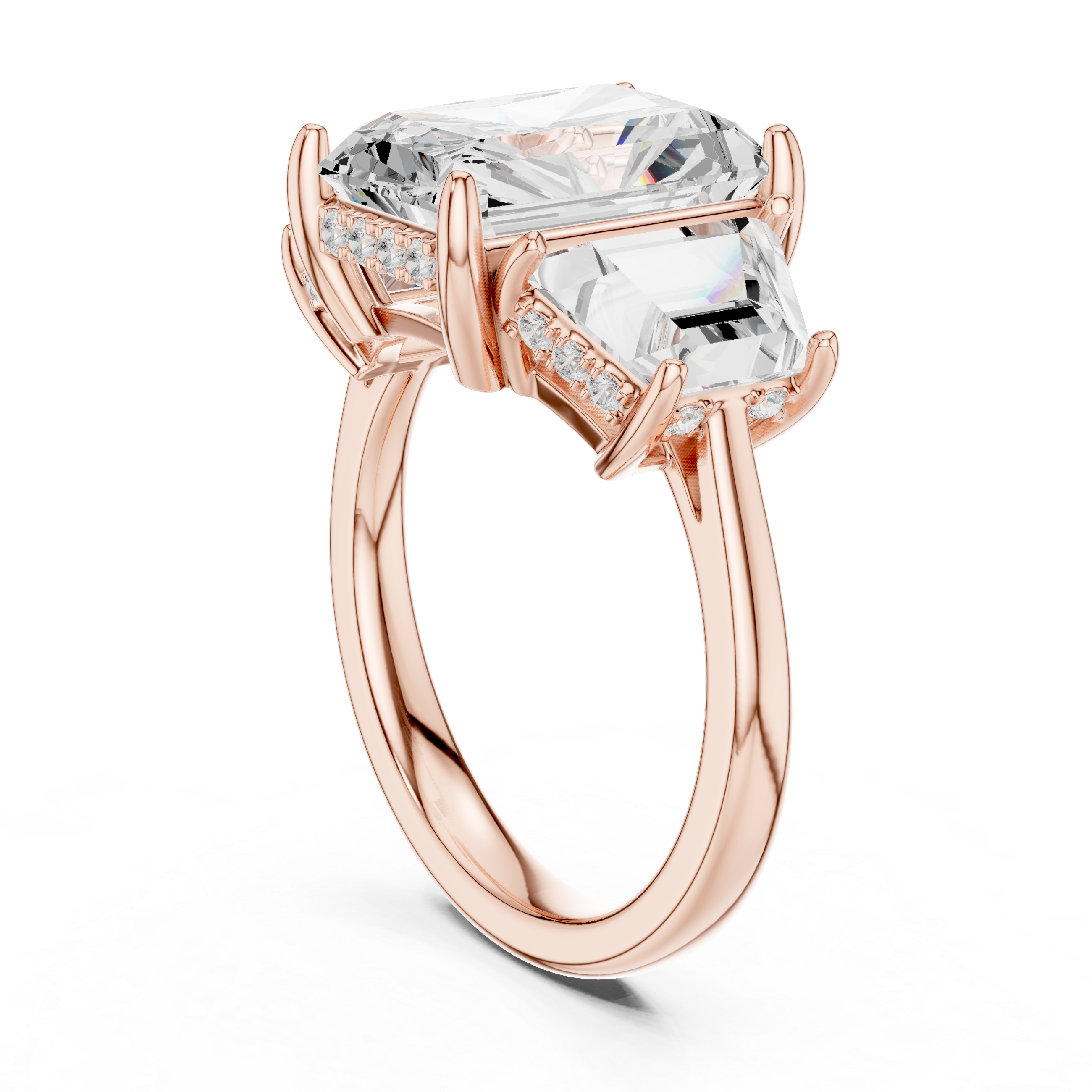 Opaline Round Cut Cluster Lab Grown Diamond Ring
