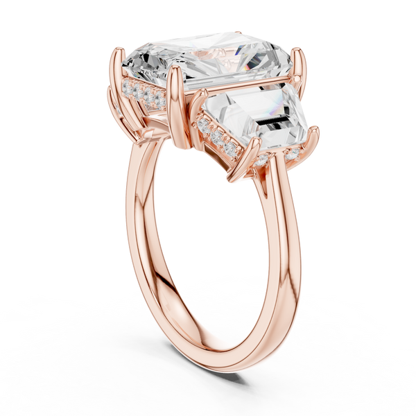Opaline Round Cut Cluster Lab Grown Diamond Ring