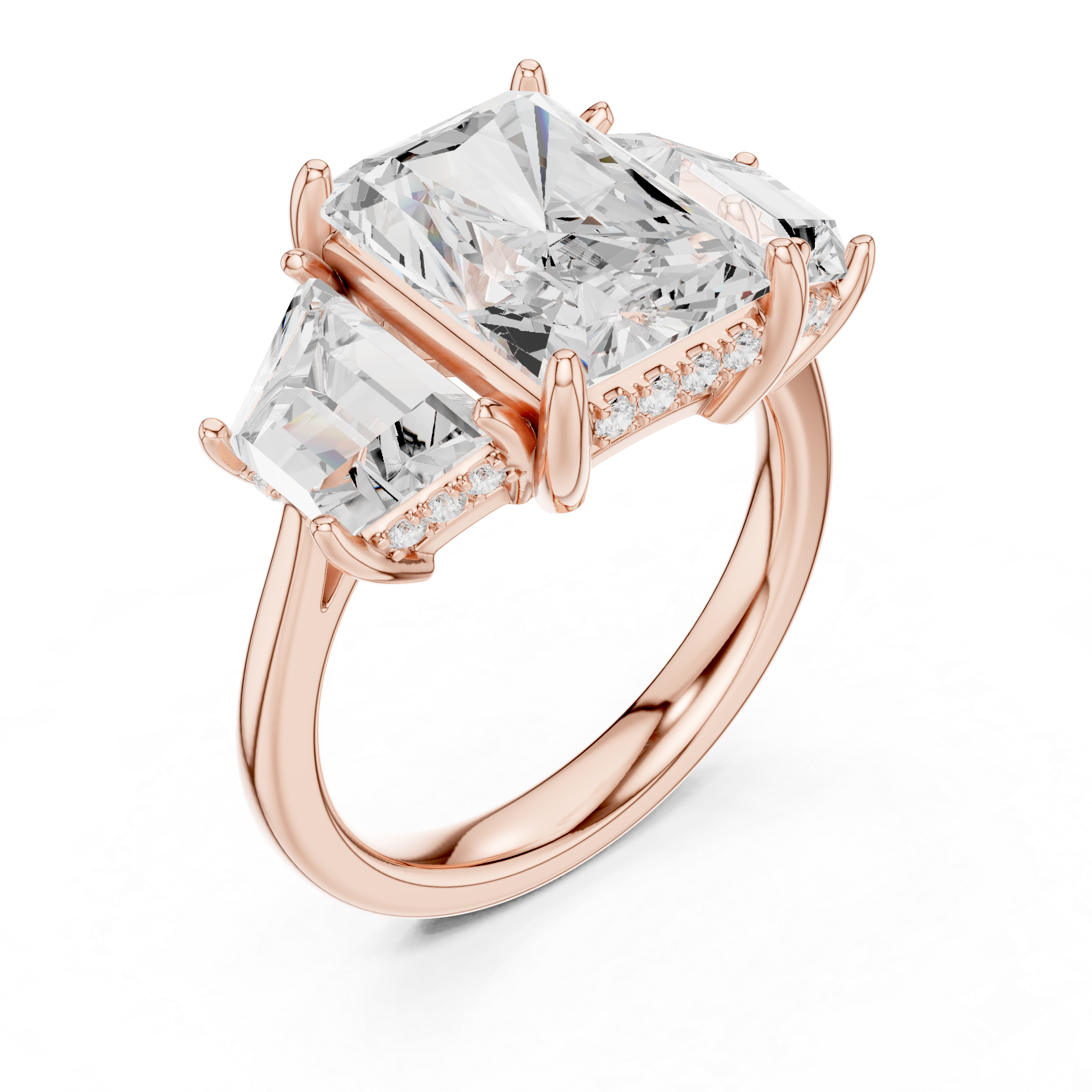 Opaline Round Cut Cluster Lab Grown Diamond Ring