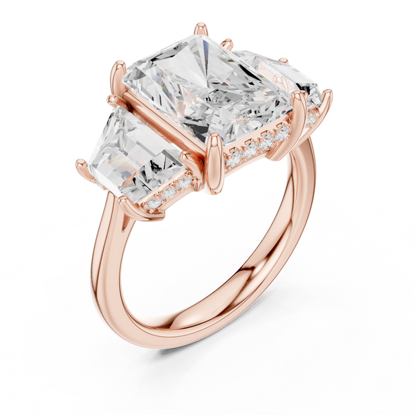 Opaline Round Cut Cluster Lab Grown Diamond Ring