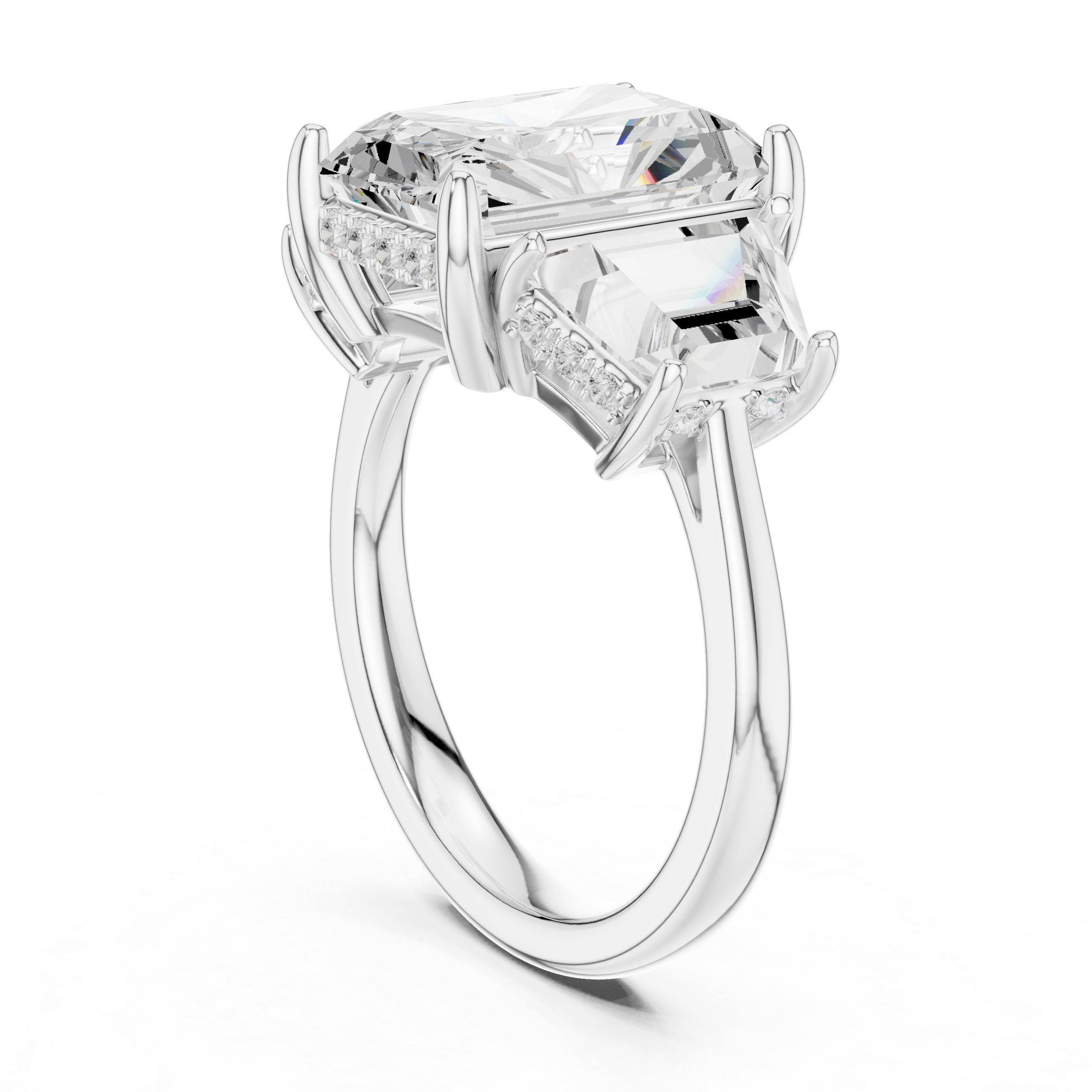 Opaline Round Cut Cluster Lab Grown Diamond Ring