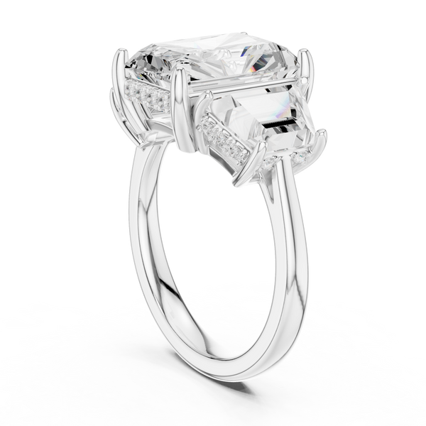 Opaline Round Cut Cluster Lab Grown Diamond Ring