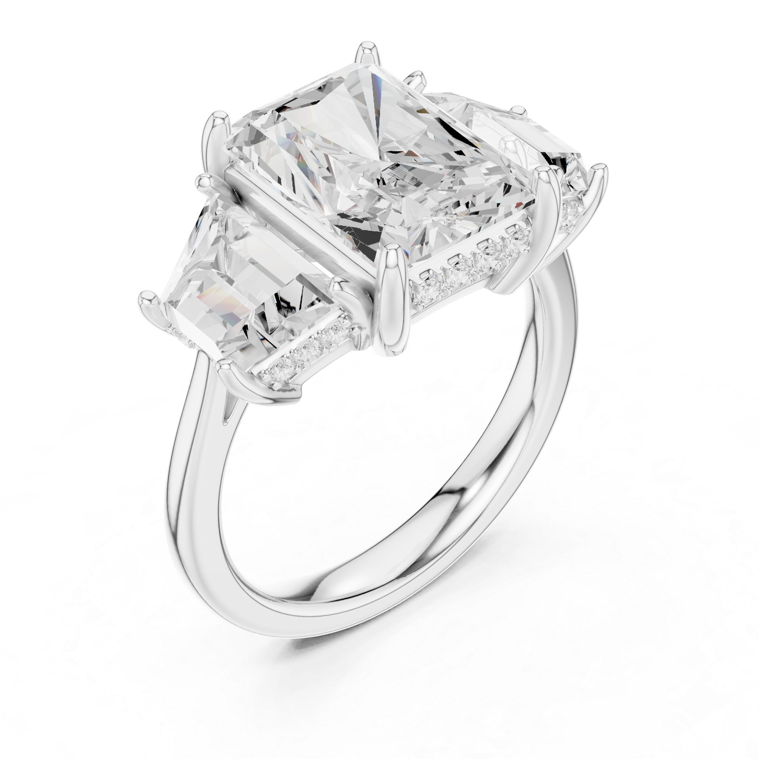 Opaline Round Cut Cluster Lab Grown Diamond Ring