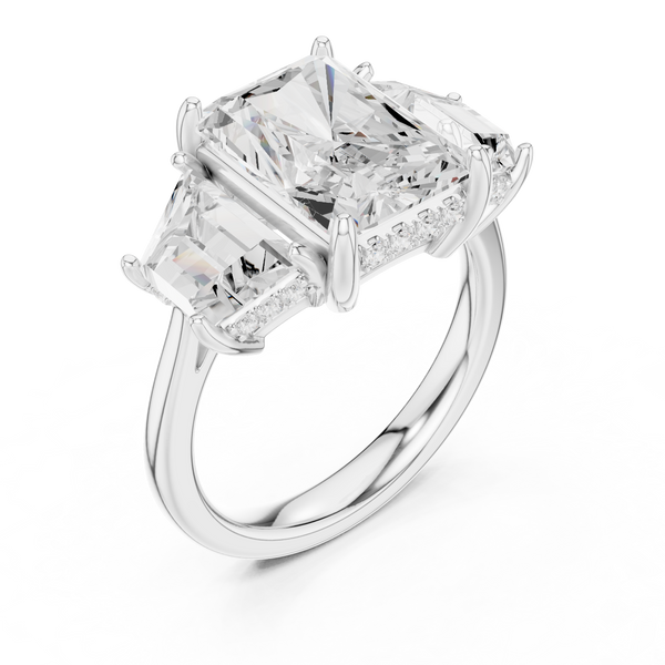 Opaline Round Cut Cluster Lab Grown Diamond Ring