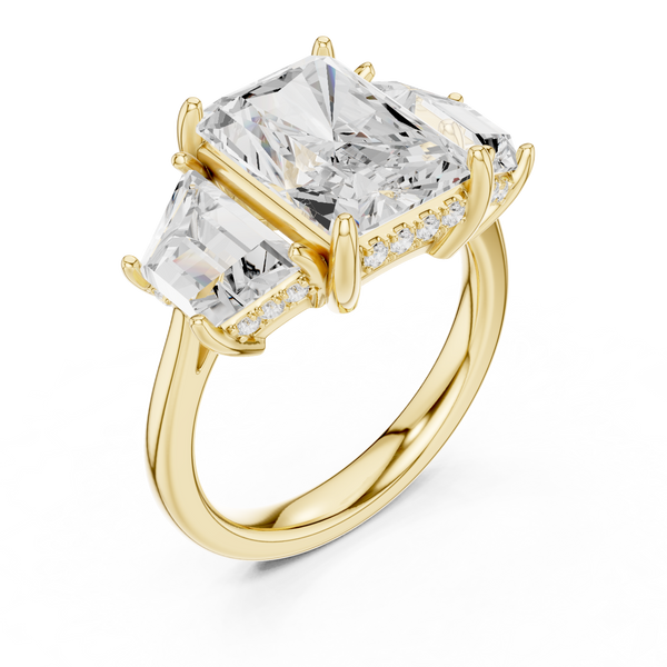 Opaline Round Cut Cluster Lab Grown Diamond Ring