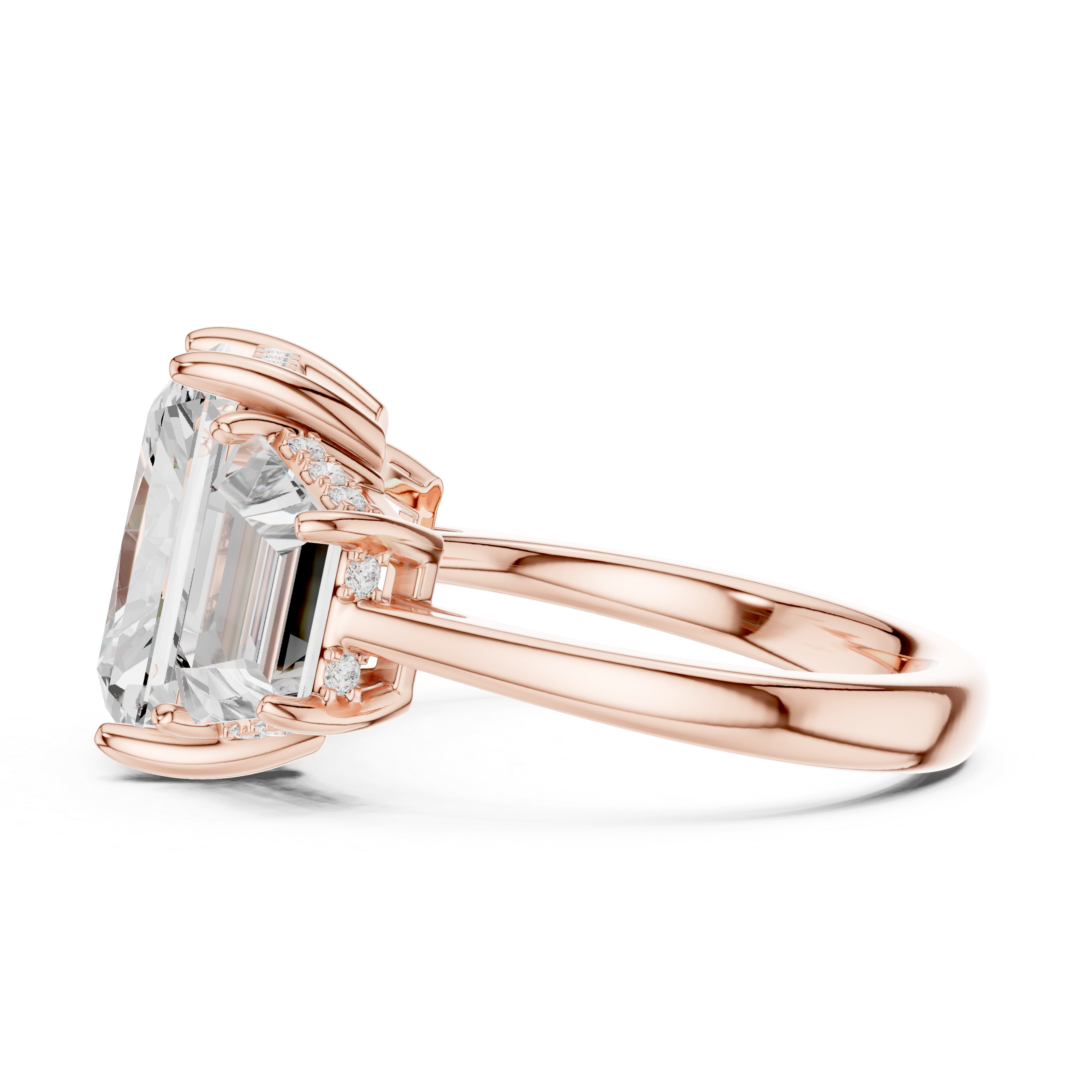 Opaline Round Cut Cluster Lab Grown Diamond Ring