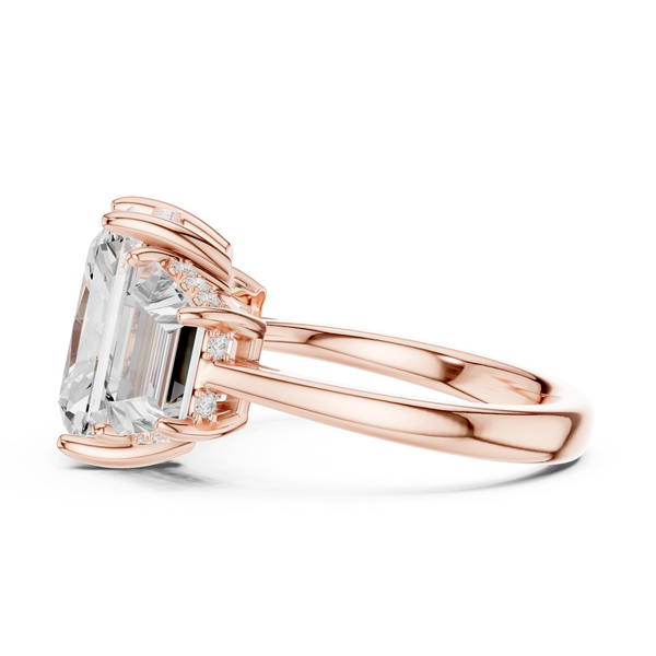 Opaline Round Cut Cluster Lab Grown Diamond Ring