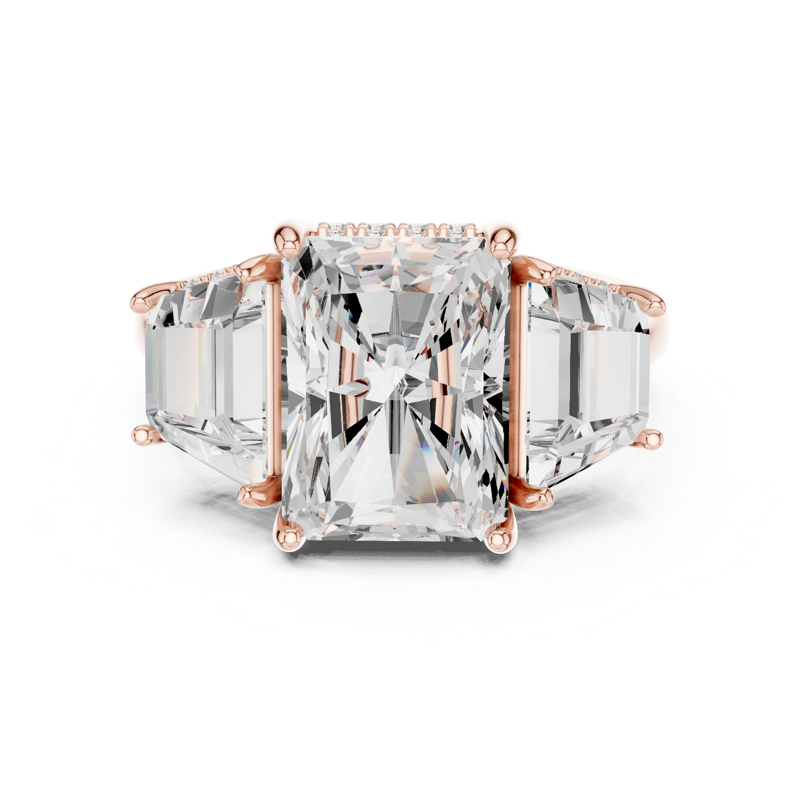 Opaline Round Cut Cluster Lab Grown Diamond Ring
