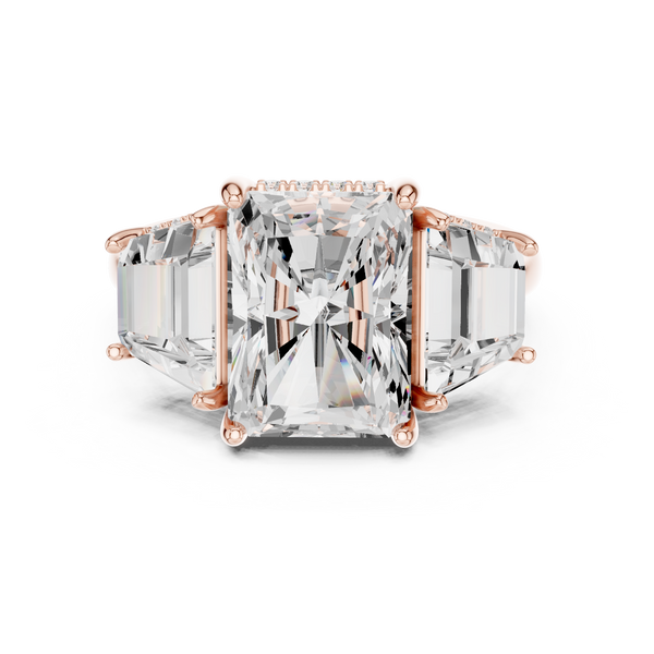 Opaline Round Cut Cluster Lab Grown Diamond Ring
