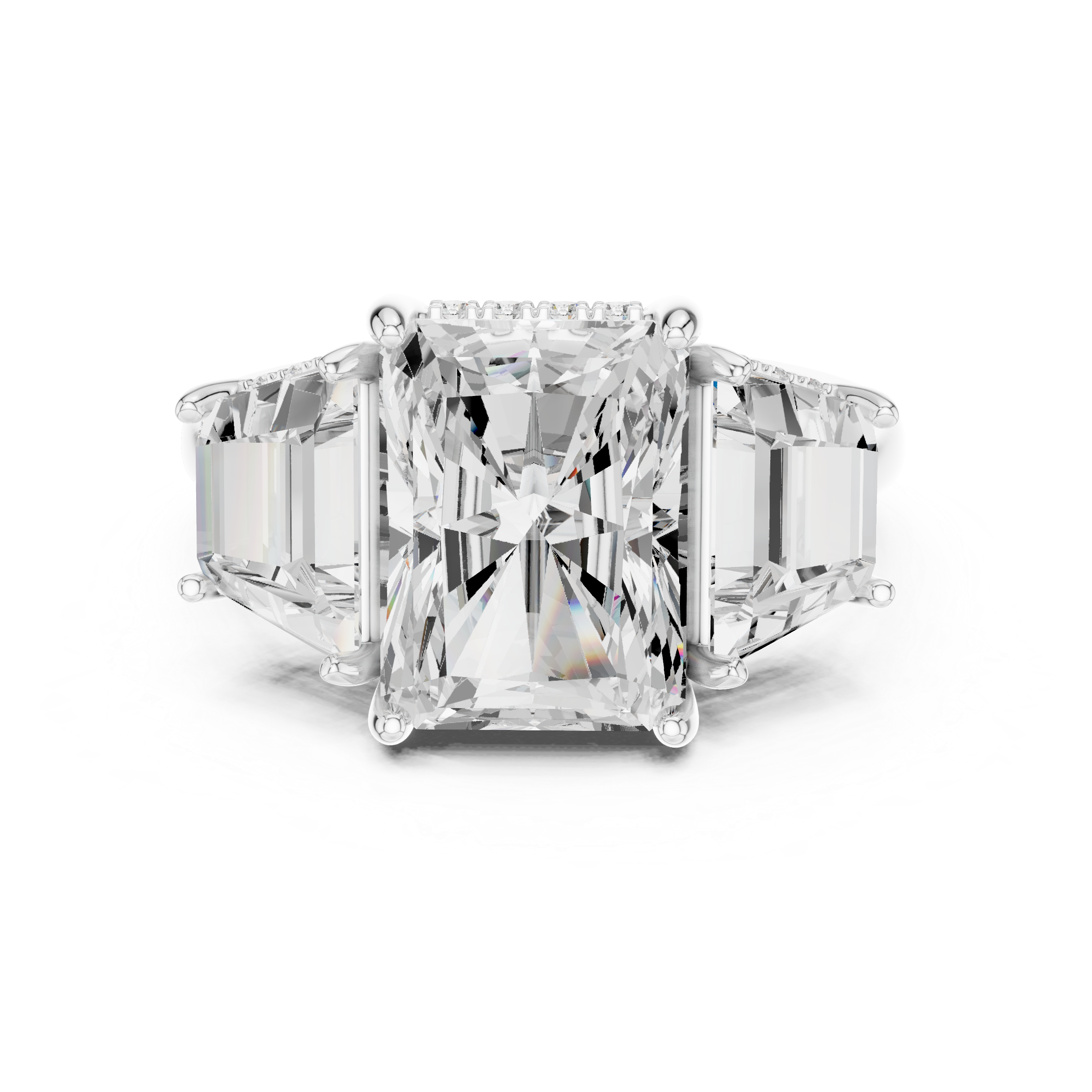 Opaline Round Cut Cluster Lab Grown Diamond Ring