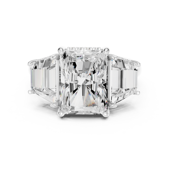 Opaline Round Cut Cluster Lab Grown Diamond Ring