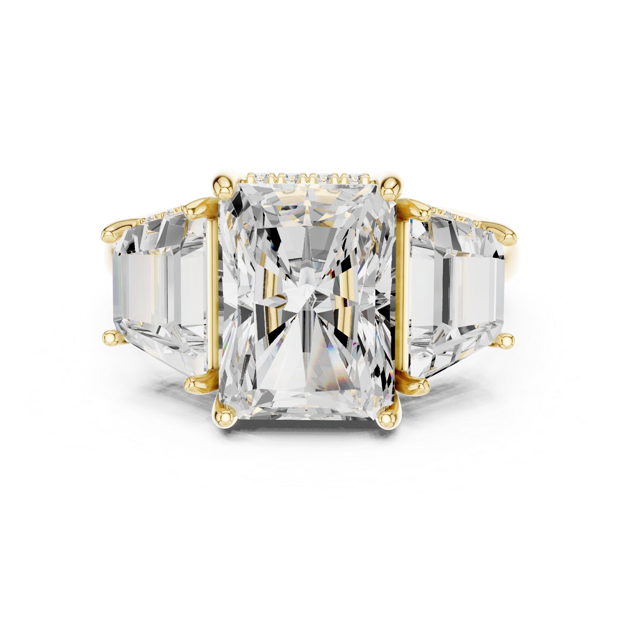 Opaline Round Cut Cluster Lab Grown Diamond Ring