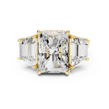 Opaline Round Cut Cluster Lab Grown Diamond Ring